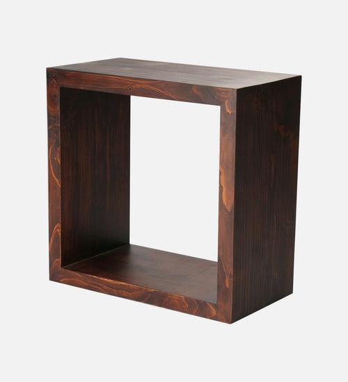 Walnut Tint Box Side Table, End Table, Living Room Decor