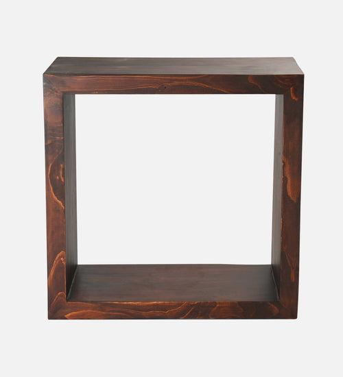 Walnut Tint Box Side Table, End Table, Living Room Decor