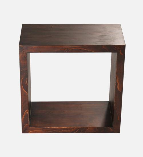 Walnut Tint Box Side Table, End Table, Living Room Decor