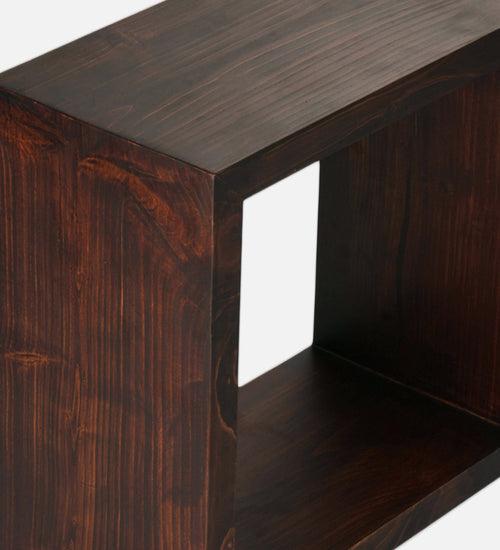 Walnut Tint Box Side Table, End Table, Living Room Decor