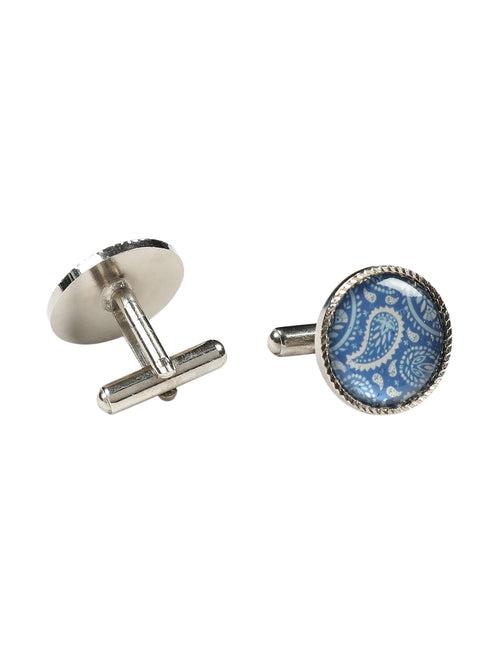 Blue Paisley Cufflink