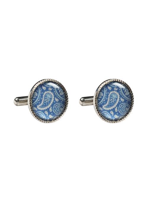 Blue Paisley Cufflink