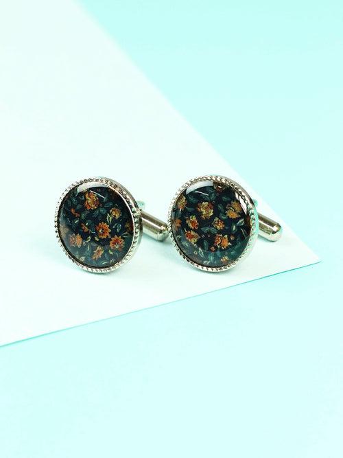 Multicolor Floral Cufflink