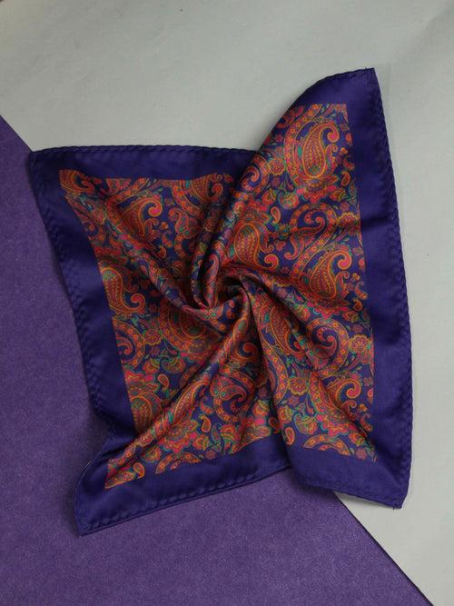 Purple Paisley Pocket Square