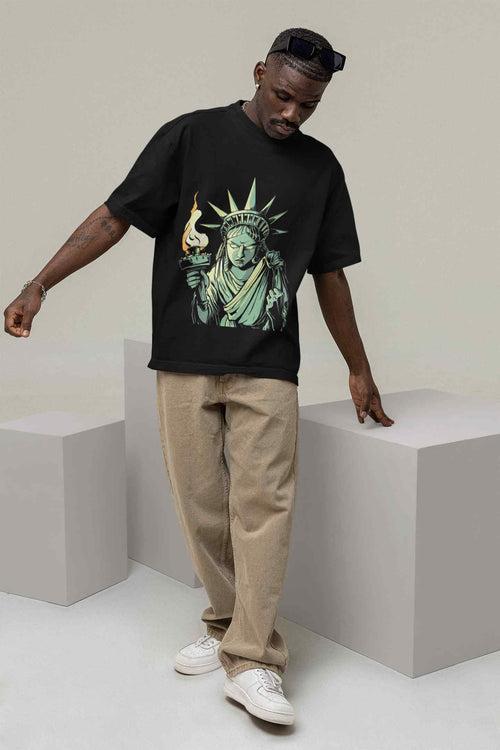 Torch of Wisdom: Statue of Liberty's Quest Oversized Tee