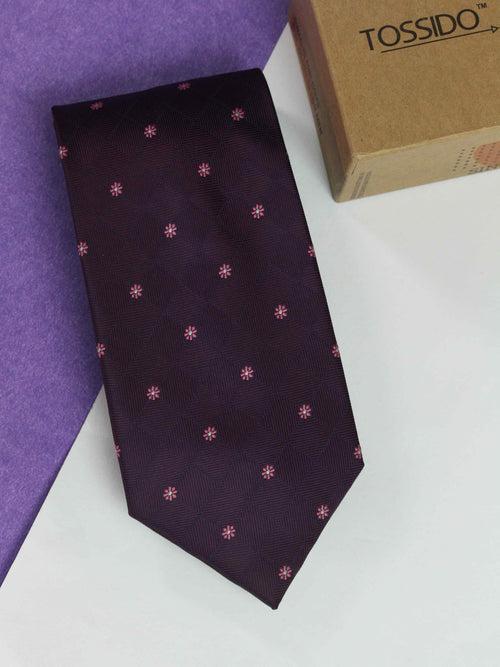 Purple Floral Broad Necktie