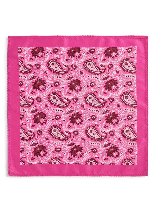 Pink Paisley Stole  & Pocket Square Set