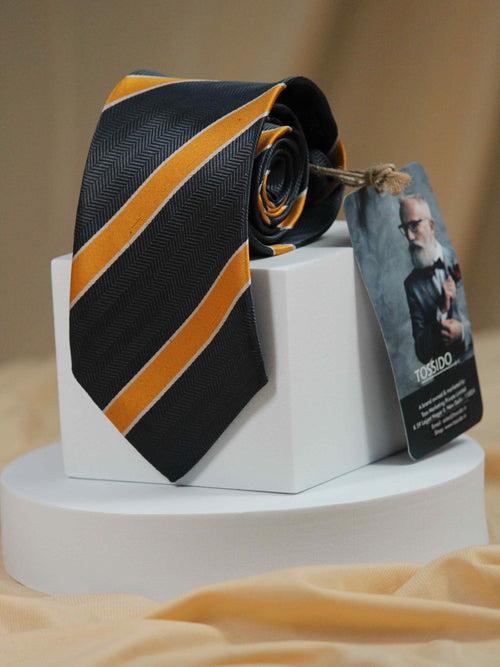 Dark Grey Stripe Necktie