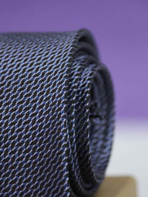 Purple Geometric Woven Necktie