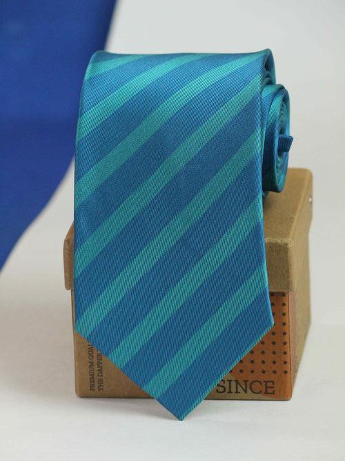 Blue Stripe Woven Necktie