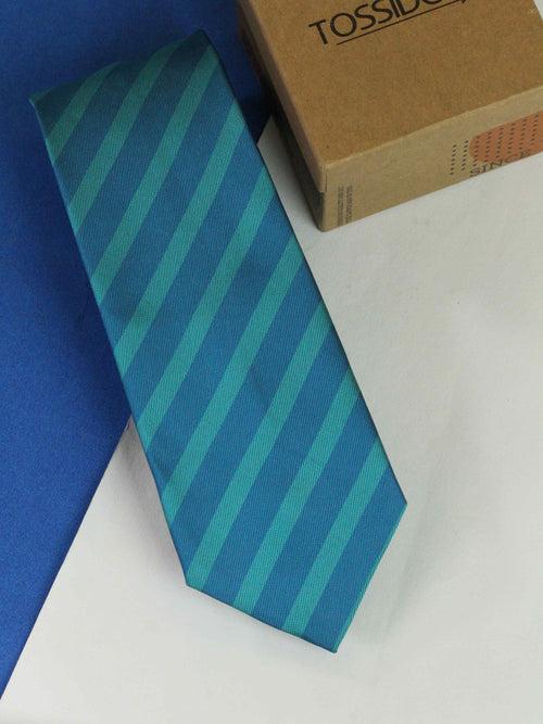 Blue Stripe Woven Necktie