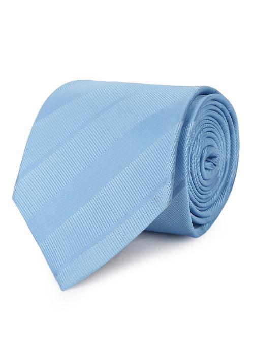 Blue Striped Necktie & Pocket Square Giftset