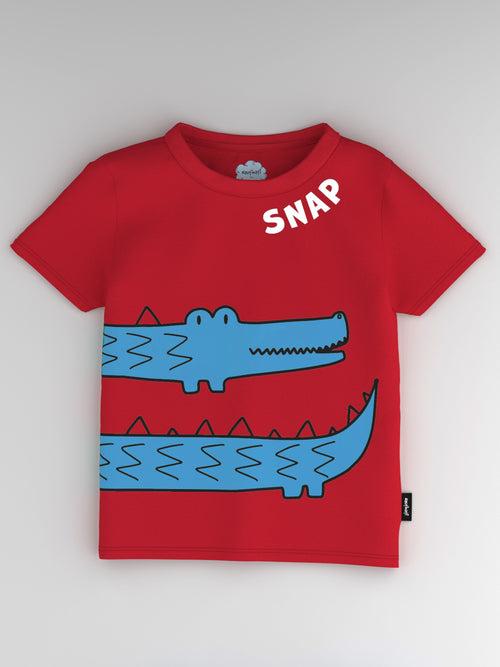 Nauti Nati Boys 2 Printed V-Neck Antimicrobial Applique T-shirt