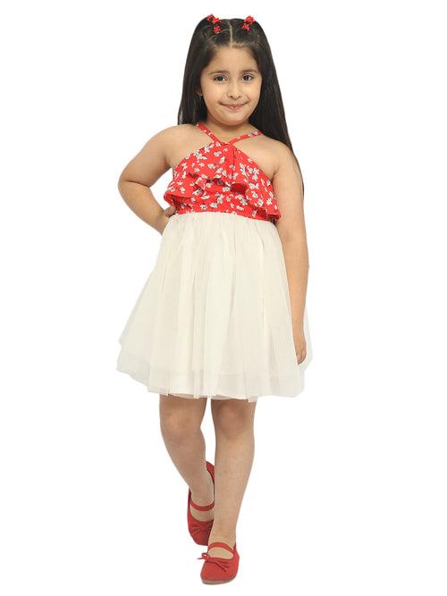 Nauti Nati Girls Floral Scuba Dress