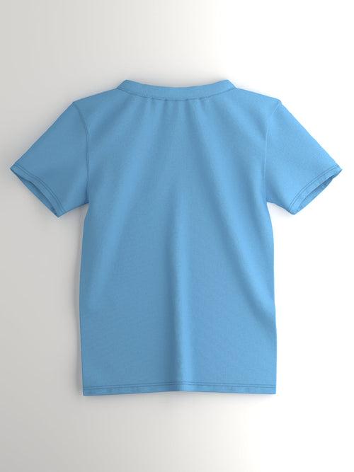 Boys LightGreen-LightBlue Graphic Printed Half Sleeve Pack of 2 T-Shirt