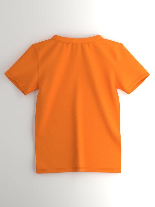 Boys Cobaltblue-Orange-White Graphic Printed Half Sleeve Pack of 3 T-Shirt