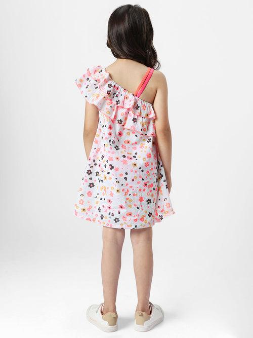 Nauti Nati Floral Print Ruffled A-Line Dress
