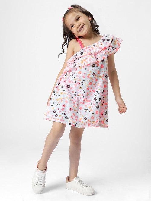 Nauti Nati Floral Print Ruffled A-Line Dress