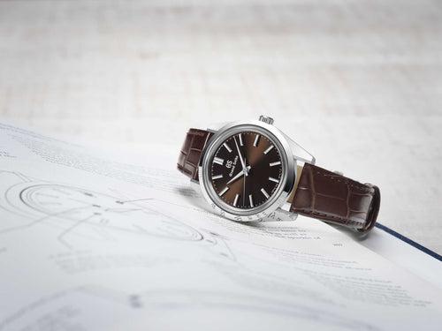 SBGW293 - Slim, 44GS with a Brown Sunray Pattern Dial
