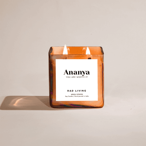 Minimal Label - Orange Lustre 2 Wick Jar