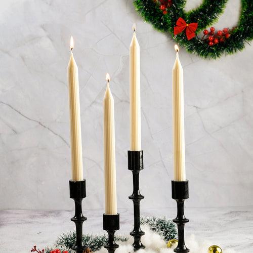 Set of 4 Guidance Taper Candles - Cinnamon Roll Scented