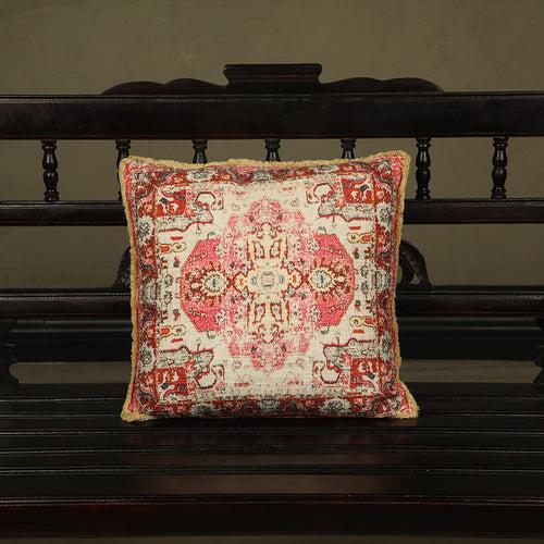 Kilim Print Cushion Cover (Pink)