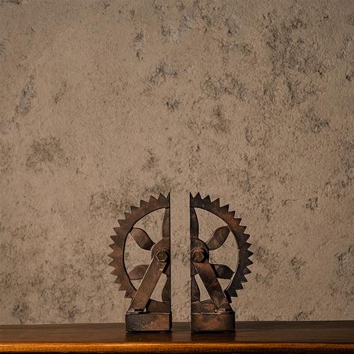 Gear Industrial Bookends