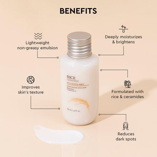 Rice & Ceramide Moisturizing Emulsion 70ml - Free