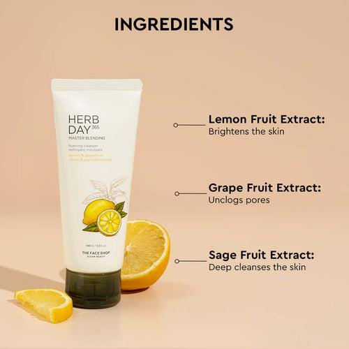 Herb Day 365 Foaming Cleanser - Lemon & Grapefruit 100ml