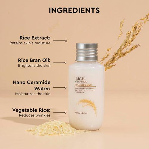 Rice & Ceramide Moisturizing Emulsion 70ml - Free