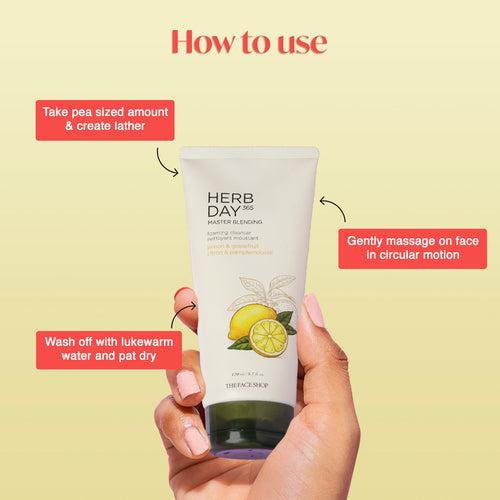 Herb Day 365 Foaming Cleanser- Lemon & Grapefruit 170ml