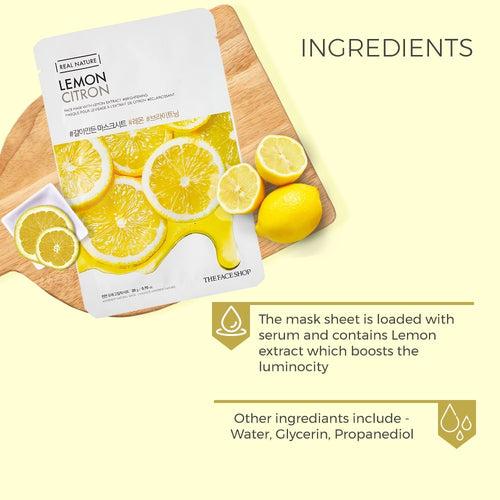 Real Nature Lemon Face Mask