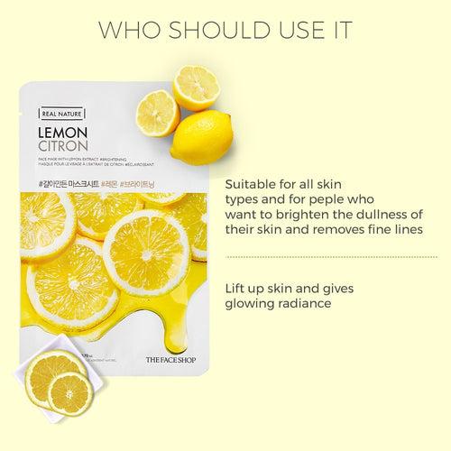 Real Nature Lemon Face Mask