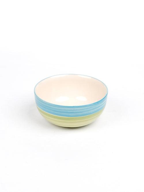 Ananda Blue Green Ceramic Small Serving Bowls/Cereal Bowls Set of Four