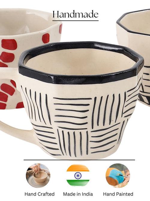 SideShow Mix n Match Multicolored Ceramic Mugs Set of 4