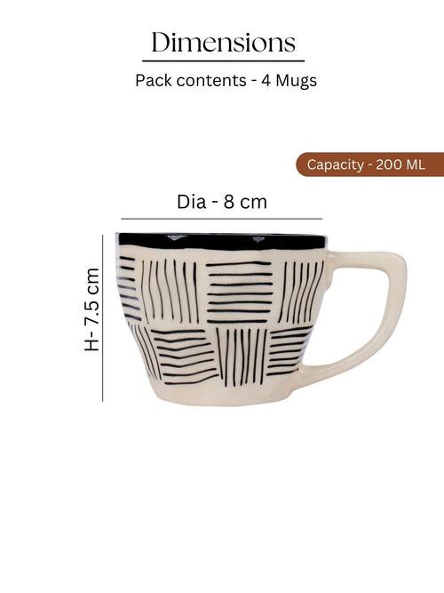 SideShow Mix n Match Multicolored Ceramic Mugs Set of 4