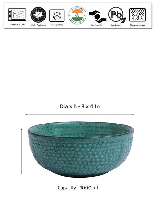 Green Studio Diamond 8 Inch Ceramic Bowl