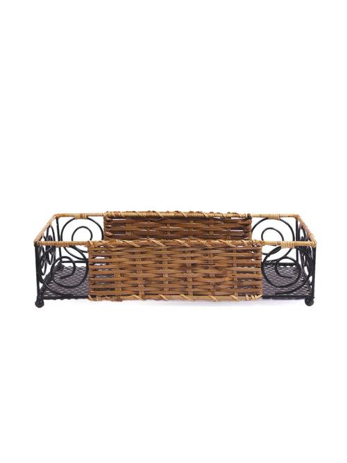 Wicker Bamboo Rectangle Fruit/Vegetable Basket