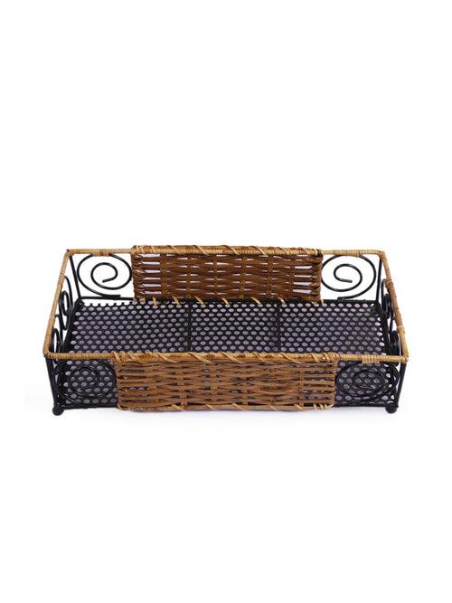 Wicker Bamboo Rectangle Fruit/Vegetable Basket