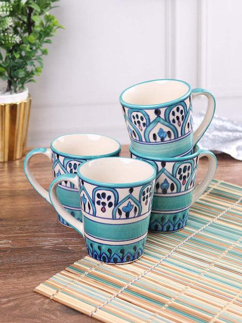 The Royal Crown Multicolored Ceramic Mugs Set of Four