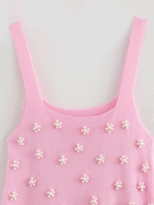 Pink Pearl Tank Dress