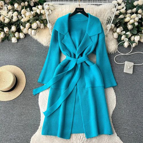 Gala Knitted Woollen Trench Coat