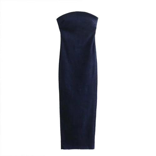 Jenny Denim Tube Maxi Dress