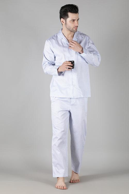 Men's Blue Shell Pyjama Set