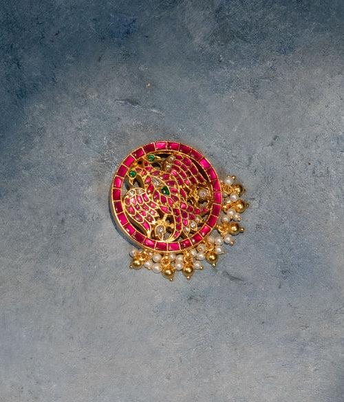 Gandaberunda Kundan Pendant