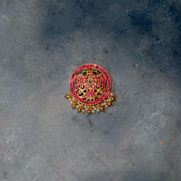 Gandaberunda Kundan Pendant