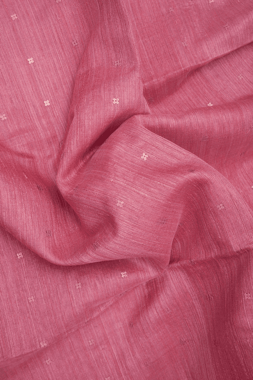 Allover Chamki Work Blush Pink Linen Saree