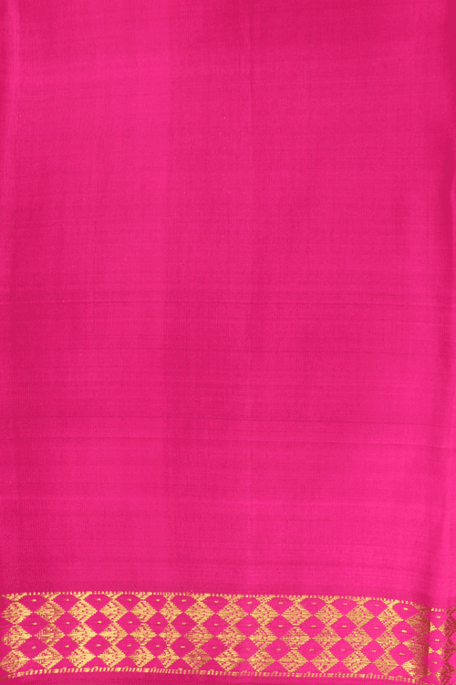 Allover Zari Buttas Magenta Pink Kanchipuram Silk Saree