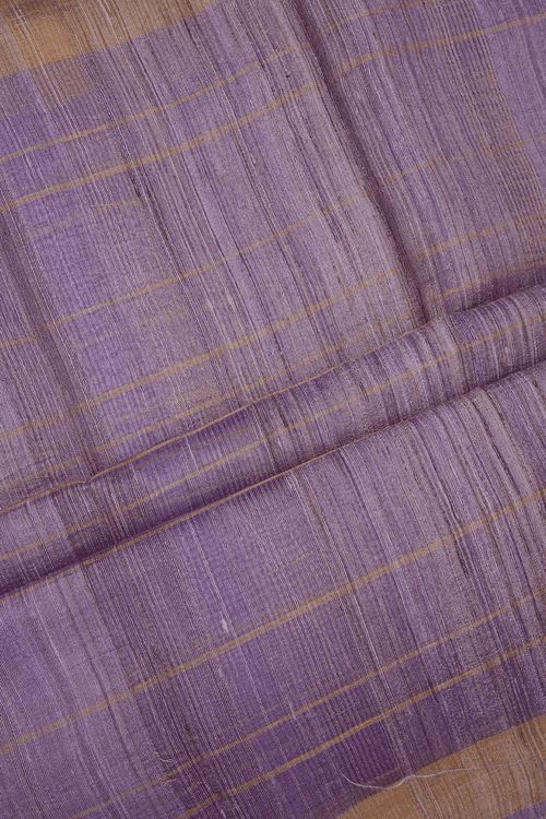 Zari Striped Design Dusty Purple Jute Saree