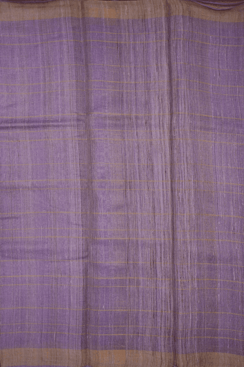 Zari Striped Design Dusty Purple Jute Saree